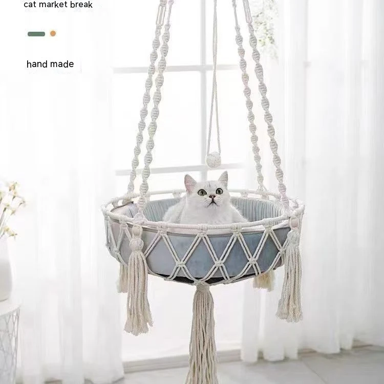 Title 7, Cat Hammock Hanging Nest Basket Swing. Provides...