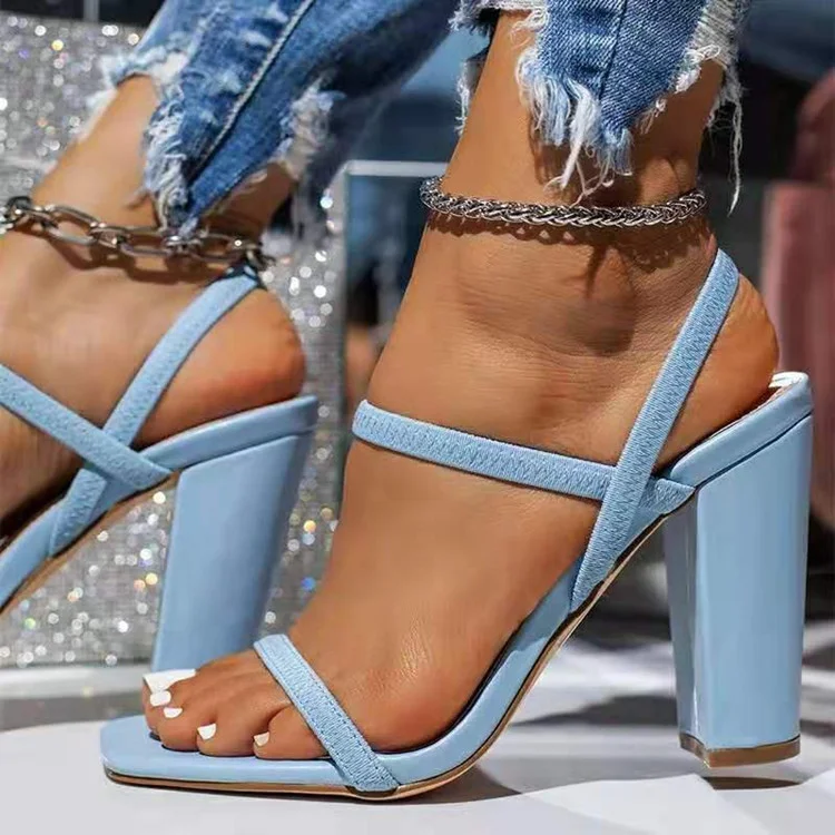 Europäisch-amerikanischer Stil Schnallen High Heel Sandalen Damenschuhe. Elegante Schuhe für Frauen, die Stil und Komfort suchen. Perfekt für jeden Anlass. — foto 4