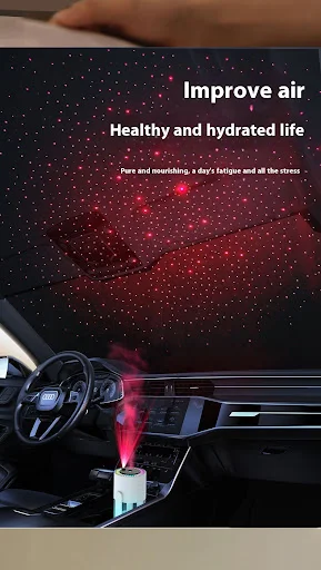 Title 5, Starry Sky Projection Humidifier USB Creative A...