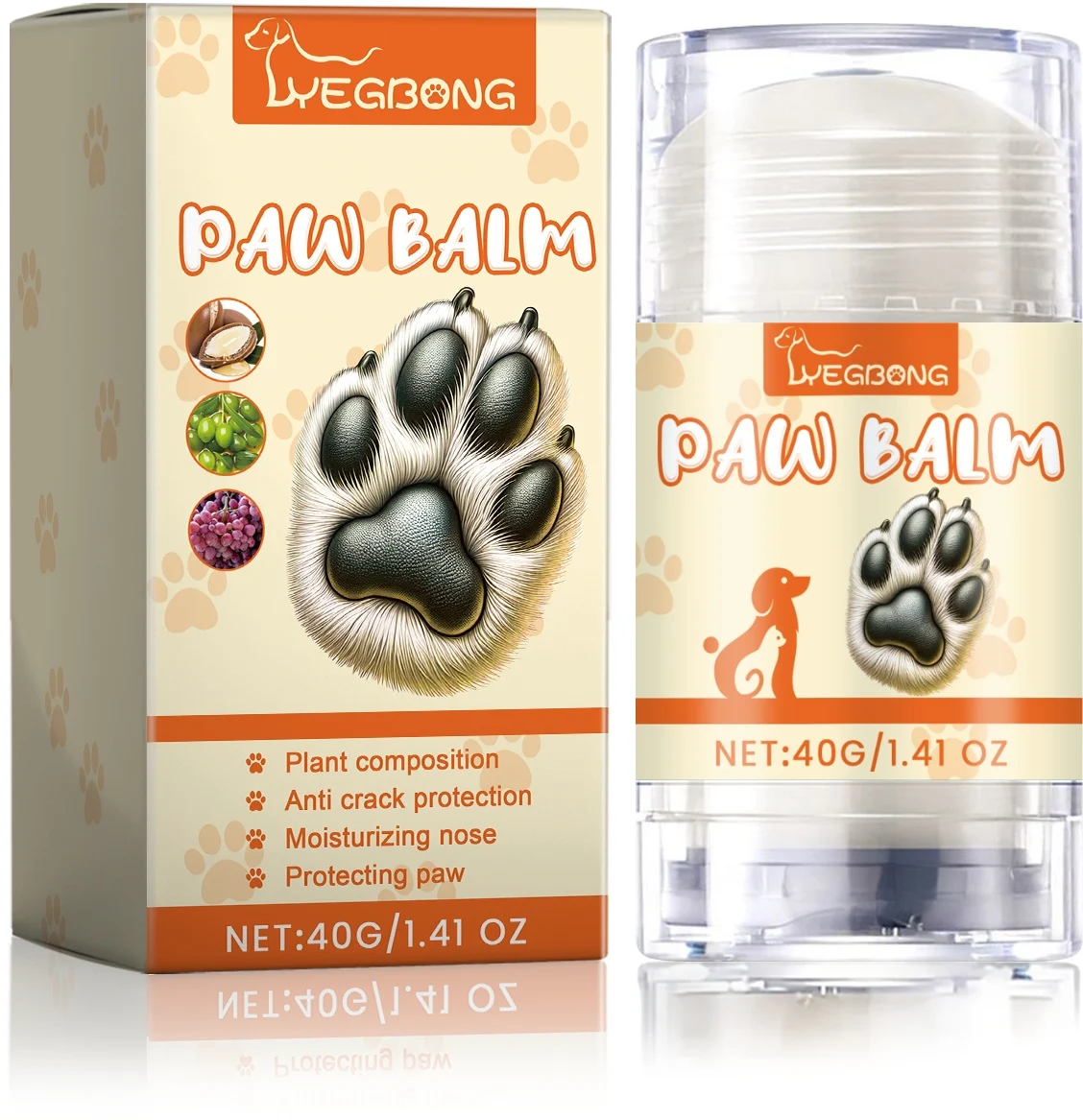Pet Moisturizing Claw Protection Cream Stick Soothes, hydrates and protects your pet's paws and claws from dryness, crac — photo 1