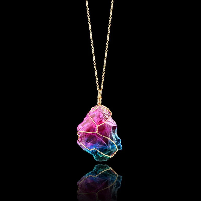 Collana di cristallo di quarzo arcobaleno, per un'eleganza radiosa ed equilibrio. Promuove l'armonia e il benessere naturale. Acquista subito! — foto 3