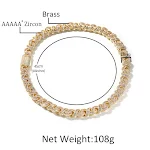 Colar Hip Hop Trendy de Cobre com Zircônia 12MM Full Diamond, para um visual estiloso e cheio de brilho. — foto 10
