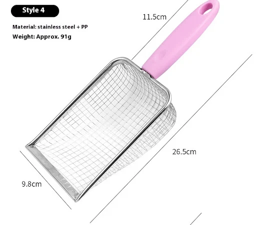 Title 5, Large Stainless Steel Metal Cat Litter Scoop. D...