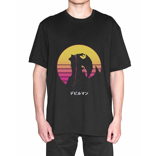 Title 5, Anime Devil Man Printed Mens Short Sleeve T-Shirt