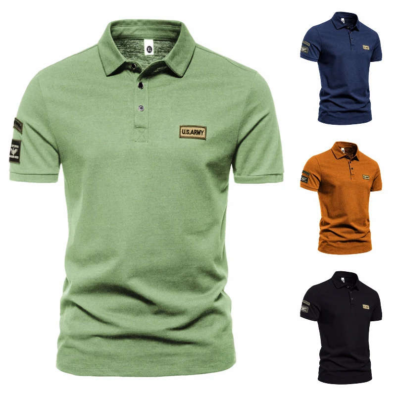 Men's Outdoor Military Style Air Force Short Sleeve Lapel Shirt. Durable and functional for outdoor adventures, combinin — photo 9
