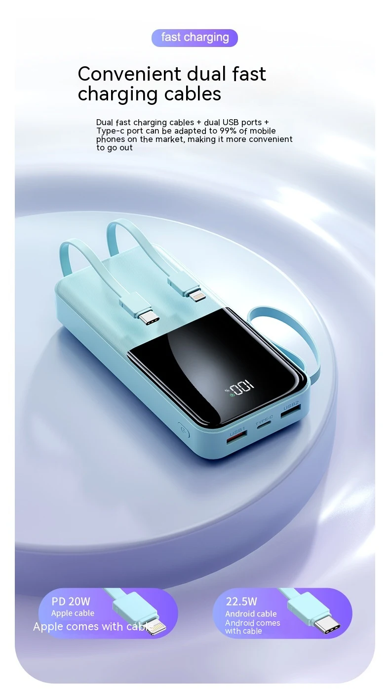 Title 11, Fast Charge With Cable 20000mAh Large Capacity ...