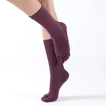 Calf Socks Wine Red