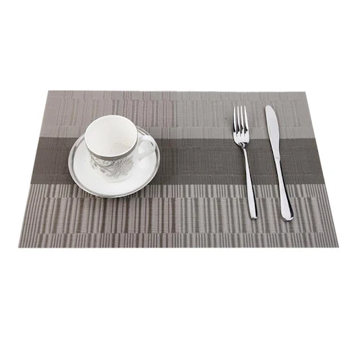 Title 3, Plain Rectangular PVC Woven Tableware Western-s...