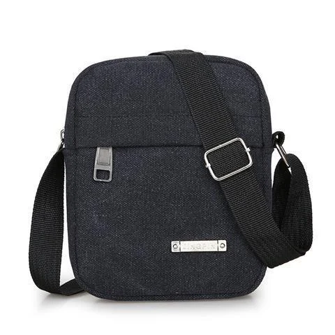 Canvas schoudertas heren, casual. Ideaal voor dagelijks gebruik. Comfortabel, stijlvol en praktisch voor werk of vrije tijd. De perfecte messenger bag. — foto 7