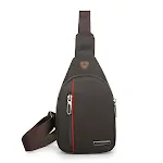 Bolsa de peito de nylon à prova d'água, nova moda masculina. Mensageiro casual e simples para atividades ao ar livre. — foto 1
