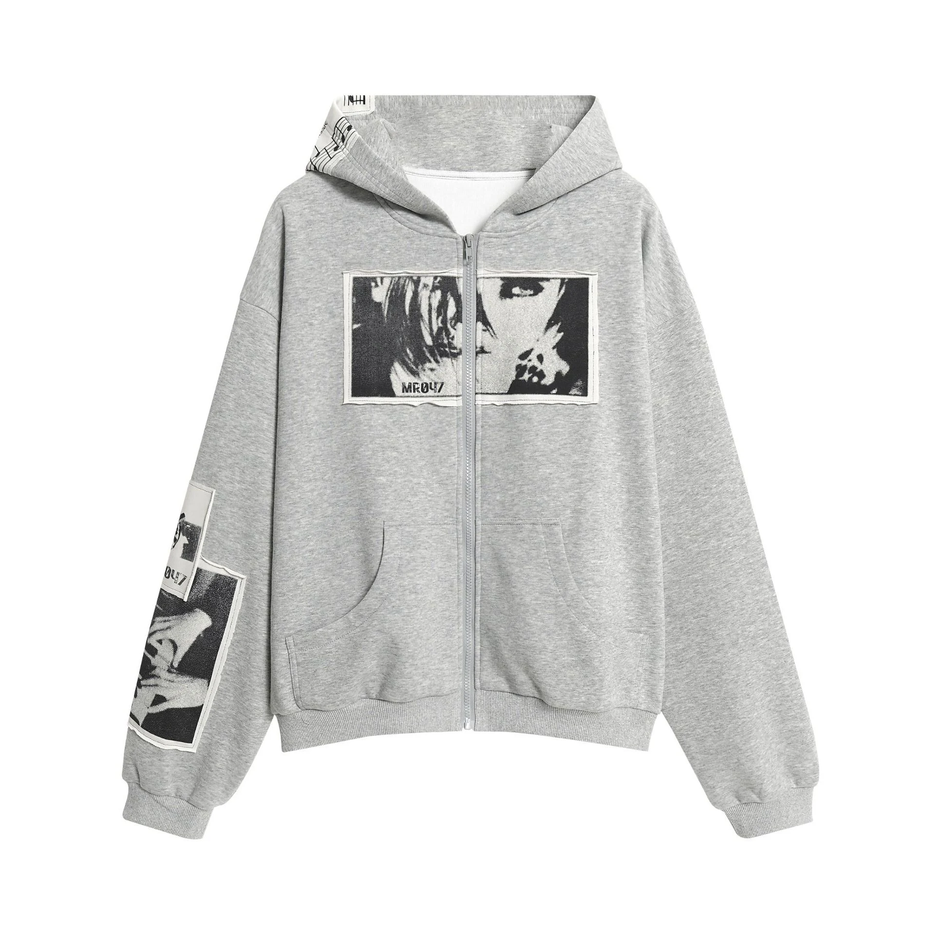 Moletom com capuz solto retrô masculino, simples e confortável. Perfeito para um visual casual, oferece estilo despojado e aconchego. — foto 5