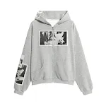 Moletom com capuz solto retrô masculino, simples e confortável. Perfeito para um visual casual, oferece estilo despojado e aconchego. — foto 5