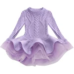 Vestido Chique e Quente para Menina Criança, Perfeito para Outono/Inverno. Conforto e Estilo para Ocasiões Especiais e Uso Diário. — foto 4