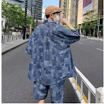 Five-point Shirt Retro Hong Kong Style Trendy Handsome Two-piece Suit. Experience comfort and style with this fashionabl — photo 5