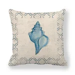 Fronha de linho Blue Wind Sea Life, ideal para noites tranquilas. Toque suave, respirável e com estampas marinhas para relaxar. — foto 6