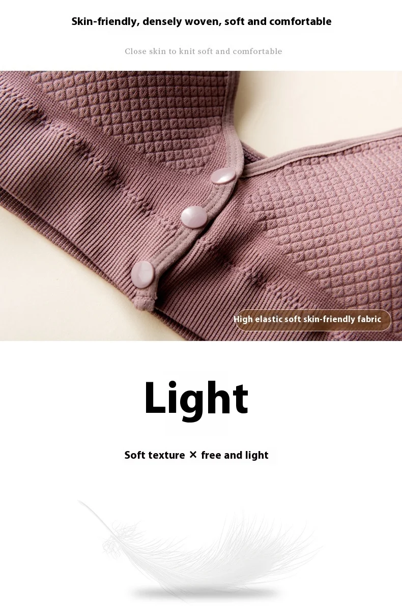 Title 4, Nursing Bra with Front Closure, Push Up, and Ma...