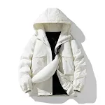 Jaqueta de algodão com capuz Pu Shuai masculina, nova moda de inverno, folgada e quente, casaco de algodão para baixo. — foto 2