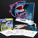 Prancheta de Desenho Infantil com Quebra-Cabeça e Luz Crie Desenhos Brilhantes com LED Estimula a Criatividade e Diversão Presente Ideal — foto 5