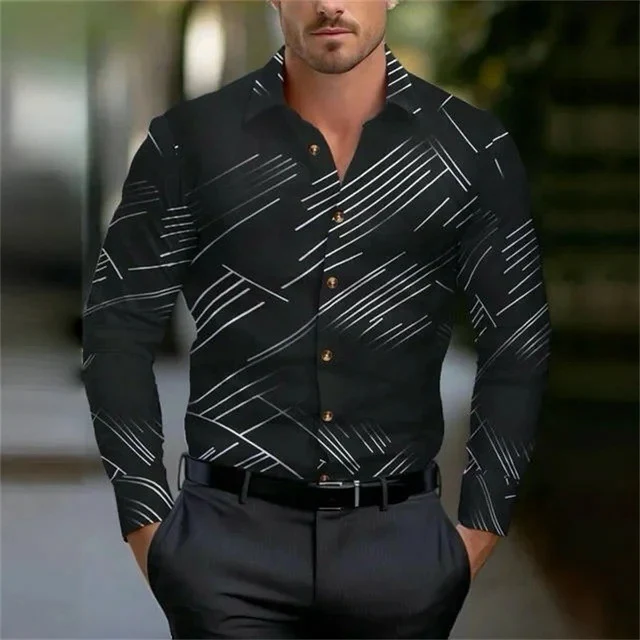 Camisa Masculina Casual Manga Longa Quatro Estações, Simples e de Alta Qualidade, Nova e Moderna, Conforto e Estilo para Você — foto 1