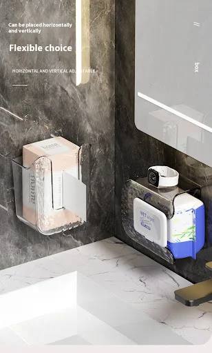 Title 8, Punch-free Light Luxury Wall-mounted Wipes Stor...