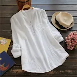 Camiseta feminina outono, top de algodão para senhoras, tamanhos S-5XL, confortável e elegante, perfeita para o dia a dia e para os looks de outono. — foto 2