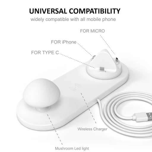 Title 2, Caricatore wireless compatibile con Apple. Rica...