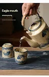 Retro Household Large Tea Set Ceramic Pot. Enjoy elegant gatherings with this charming set, perfect for sharing and savo — photo 5