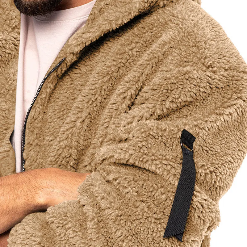 Title 9, Mens Plush Hooded Jacket Autumn and Winter Fle...