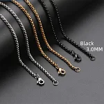 Colar quadrado de pérolas de aço inoxidável Elegância duradoura. Design moderno e resistente à água, ideal para uso diário. Acessório perfeito para você. — foto 10