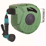 Carretel Mangueira Retrátil Automático Qiya 10M PVC Bobinador de Mangueira de Água Ferramentas Pneumáticas para Jardim, Limpeza e Organização — foto 11