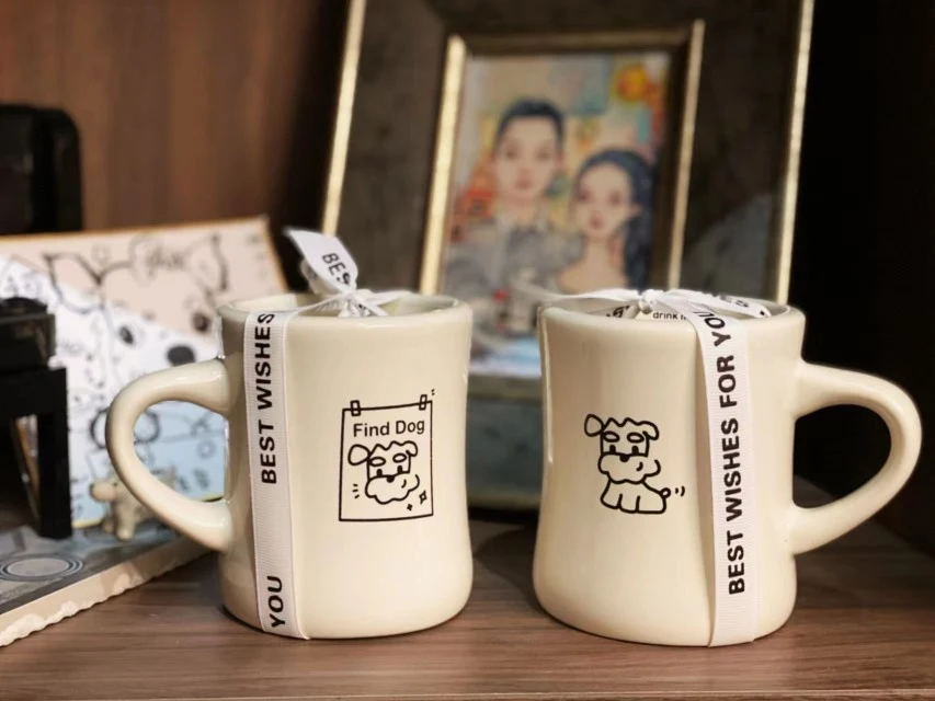 Schnauzer Keramik Kaffee Milchbecher für Hunde Liebhaber. Genieße deinen Kaffee oder Milch aus dieser entzückenden Schnauzer Tasse. — foto 2