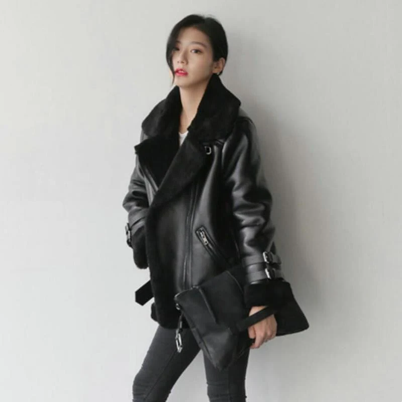 Title 2, Winter Leather Motorcycle Jacket with thermal l...