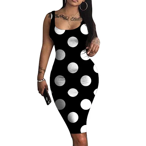 Title 7, Stretch Bag Hip Tight Dress With Halter Straps ...