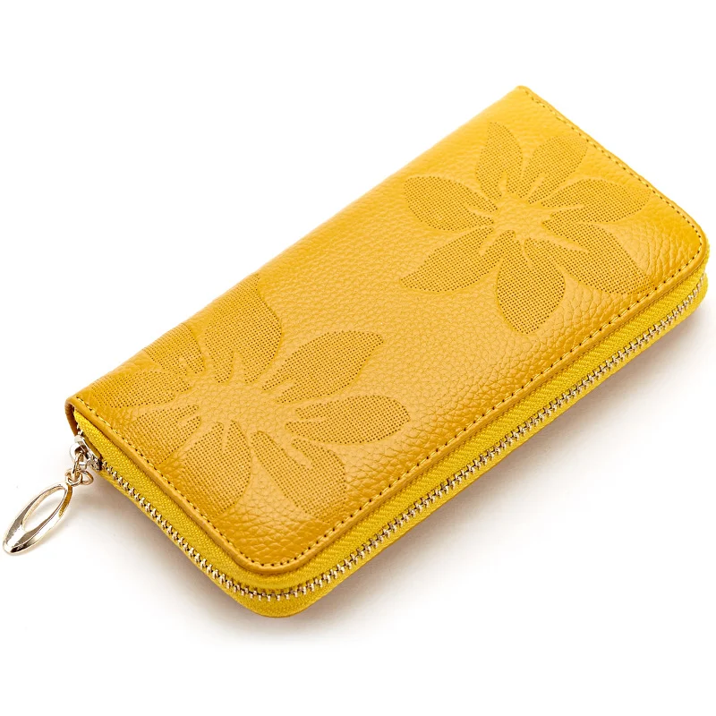 Top Layer Cowhide Women's Long Wallet. Premium Leather Craftsmanship. Spacious Design for Cards, Cash, and Essentials. E — photo 6