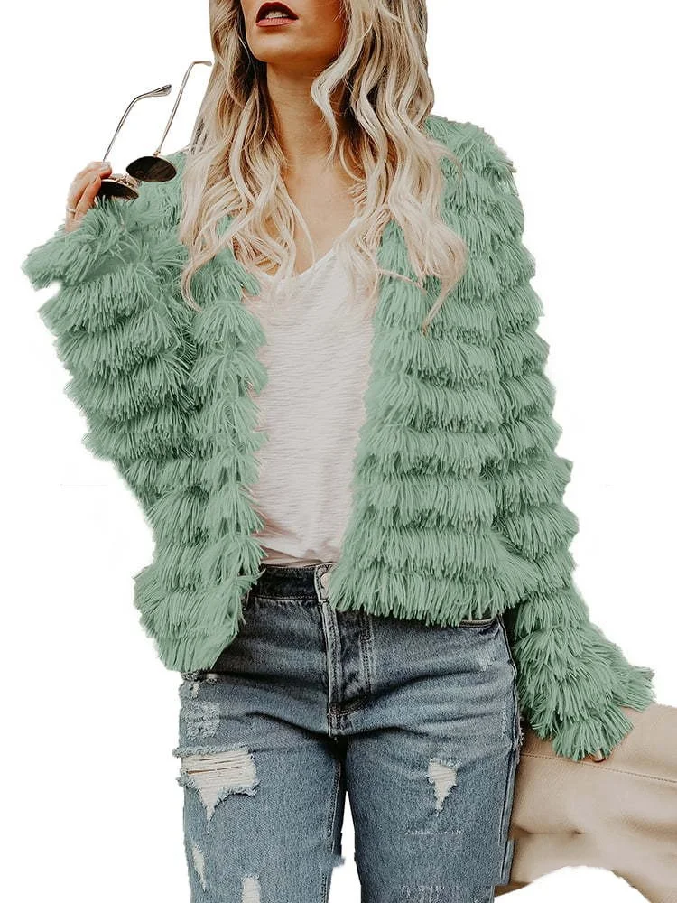 Casaco de pele europeu e americano feminino. Conforto e sofisticação em uma só peça. Ideal para aquecer com elegância e estilo atemporal. — foto 7