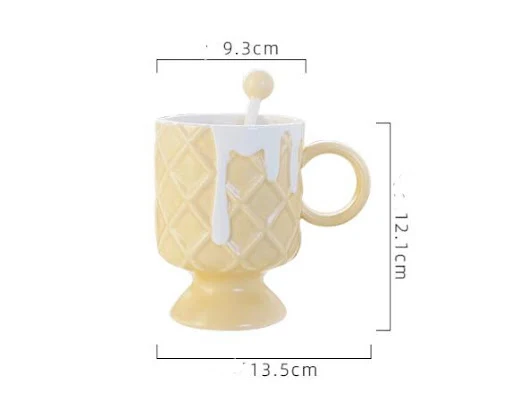 Title 1, Ice Cream Coffee Cup With Mixing Spoon for crea...