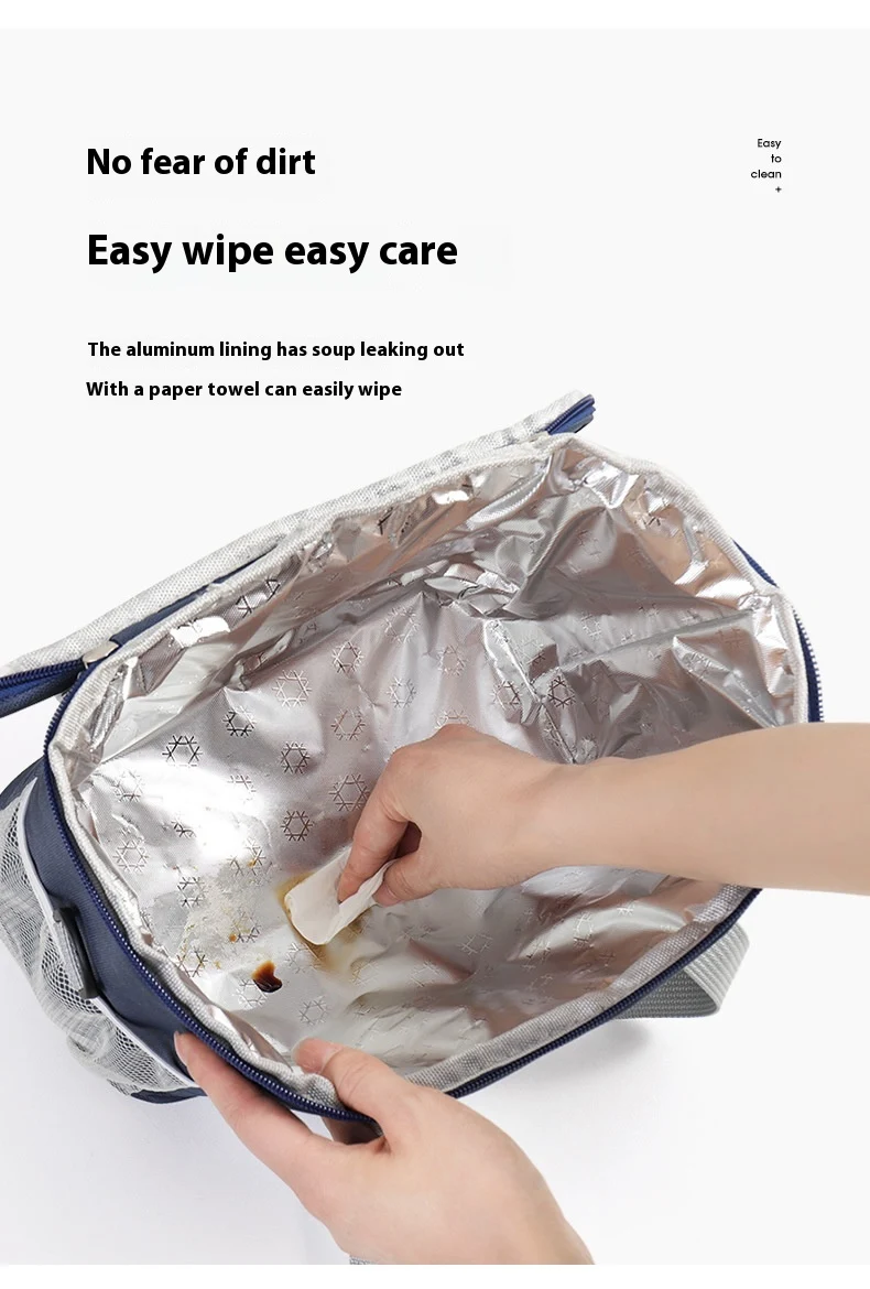 Bolsa térmica portátil para almoço, grande, espessa e à prova d'água. Leve suas refeições com segurança e mantenha tudo fresco em casa ou no trabalho. — foto 15