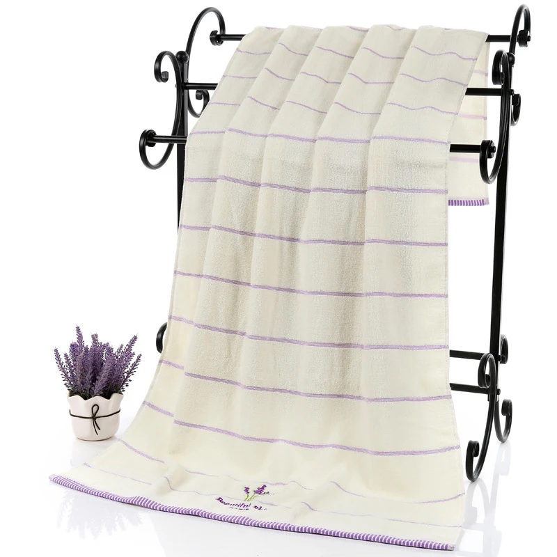 Title 4, Lavender scented soft absorbent embroidered str...