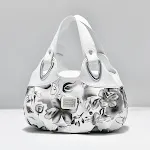 White ink and gray flower