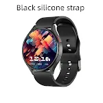 Black silicone strap