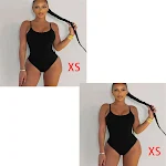 Plus Size Sling Backless Solid Color Triangle One-piece Swimsuit. Enjoy ultimate comfort and style at the beach or pool. — photo 1