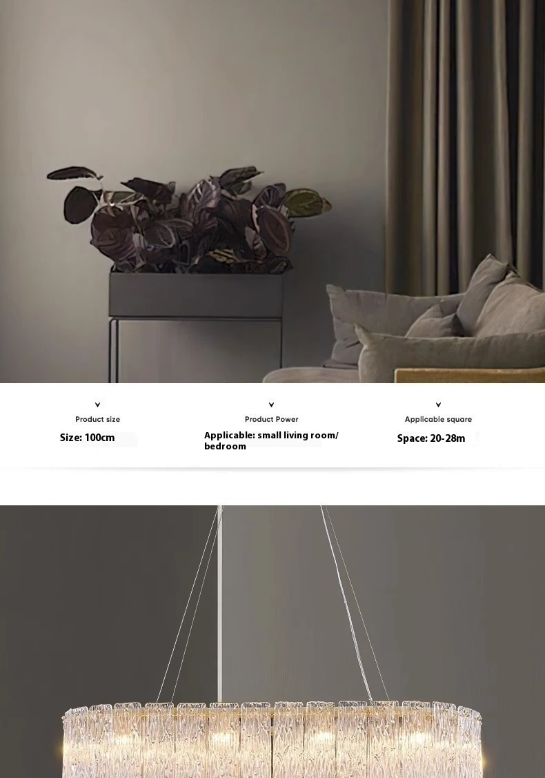 Title 6, Italian Light Luxury Chandelier Lamp for Living...
