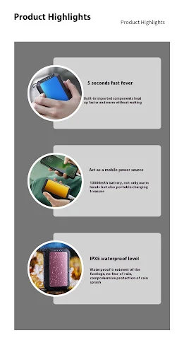 Title 3, Waterproof Rechargeable Hand Warmer Stay warm a...