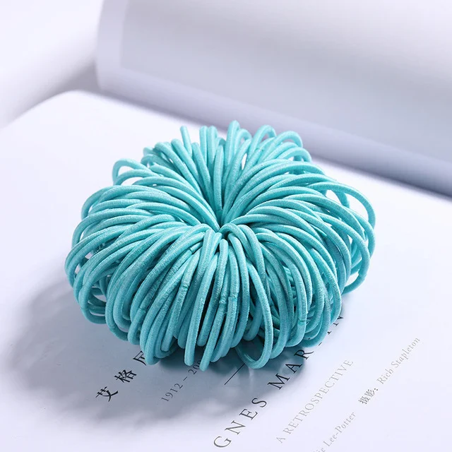Elásticos de nylon que não machucam a cor do cabelo infantil, ideais para crianças, macios e seguros para penteados e cores. — foto 4