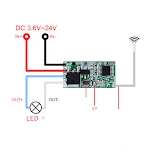 Superheterodyne Wireless Receiving Module with LED Light Bar and Learning Code for Remote Control and DIY Projects — photo 1