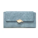 European And American Antique Frosted Leaf Buckle Long Handbag. Timeless elegance and sophisticated style, perfect for a — photo 5