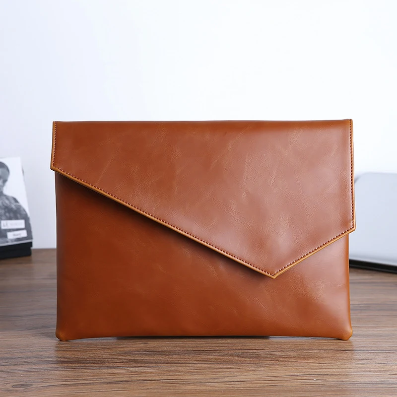 Leather Upgraded Men's Style Business Casual Fashion Hand-held Envelope File Bag, stylish and functional, perfect for wo — photo 18