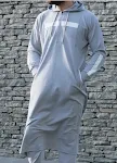 Saudi Arabian Men's Hooded Pockets Hui Shirt Sleeve Islamic Robe for Foreign Trade, offering comfort and a stylish, trad — photo 4