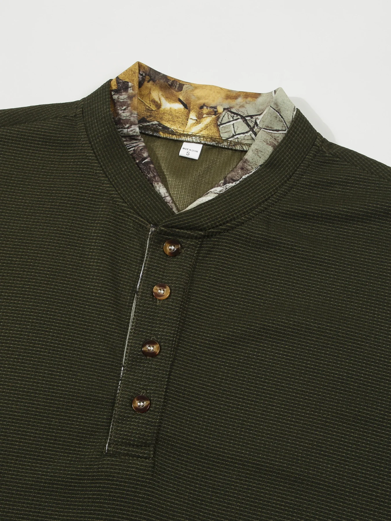 Title 5, Camisa polo masculina com gola alta de dupla ca...