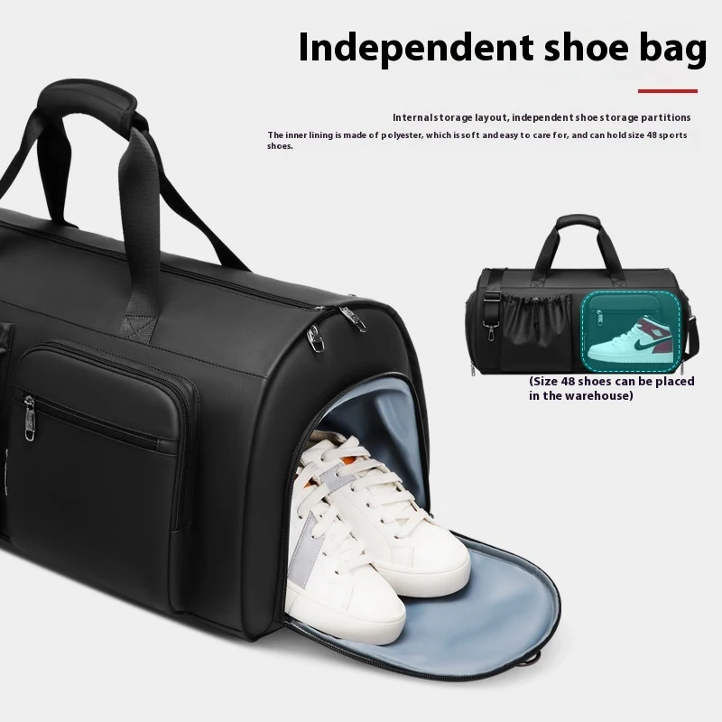 High Quality Waterproof Suit Bag For Men, Large Capacity Travel Bag With Shoe Compartment, Dry and Wet Separation, Ideal — photo 2